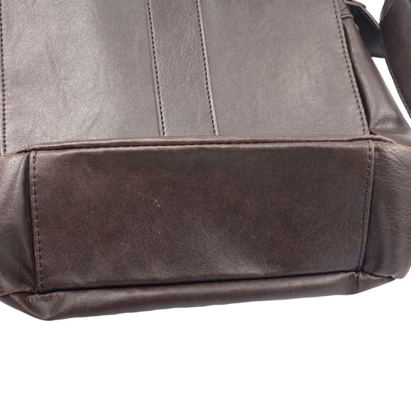 ALDO Crossbody Bag Brown Vegan Leather Equestrian Minimalist Classic Handbag - Picture 9 of 9